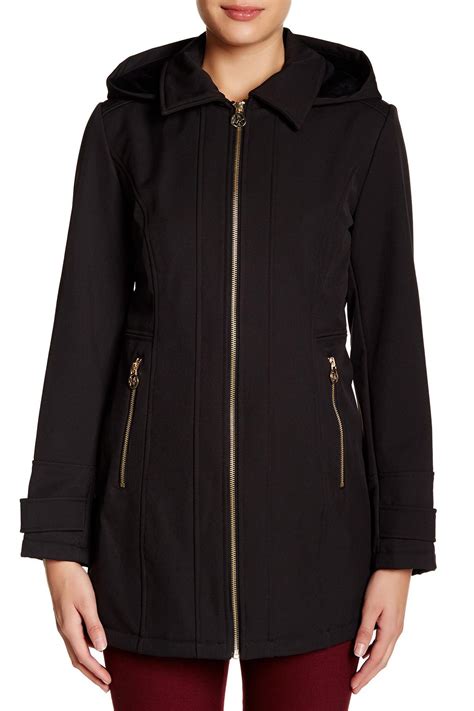 michael kors black cutout blazer womens|Michael Kors rain coats women.